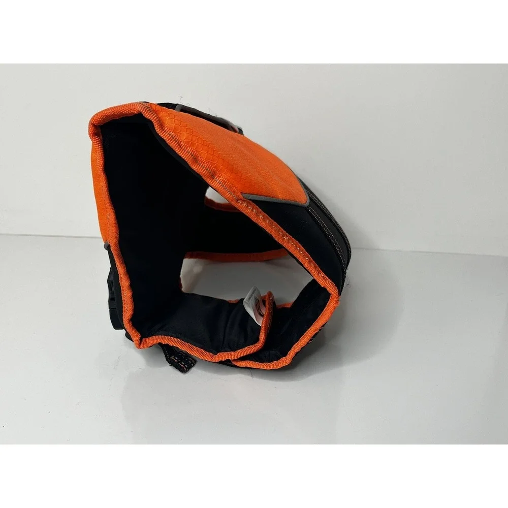 Arcadia Trail AT Floatation Coat Neon Orange/Black Adjustable Dog Harness Size S